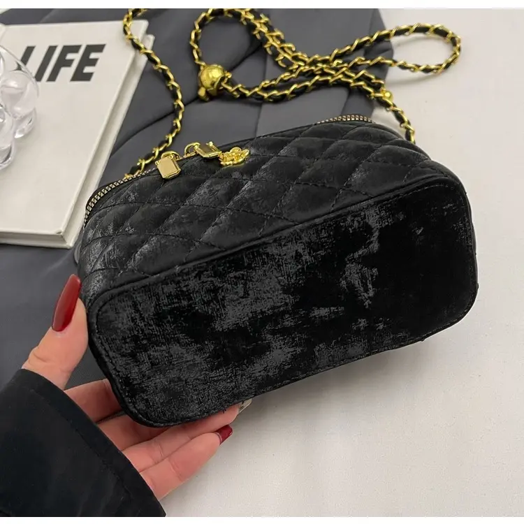 Túi cốp da quai kiềng mạ size 18 Bag Nữ Da 8