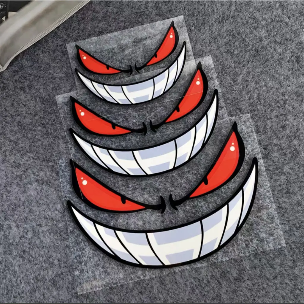 Reflective Eyes Funny Stickers Hokage Cartoon Waterproof Decal  Decoration Motorbike Styling Accessory Car Cover Scratches Decorative Sticker