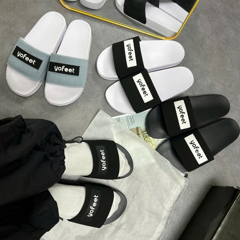 Dép nam nữ quai nỉ khâu mác yofeet tôn da nịnh chân đế api  Slipper 1