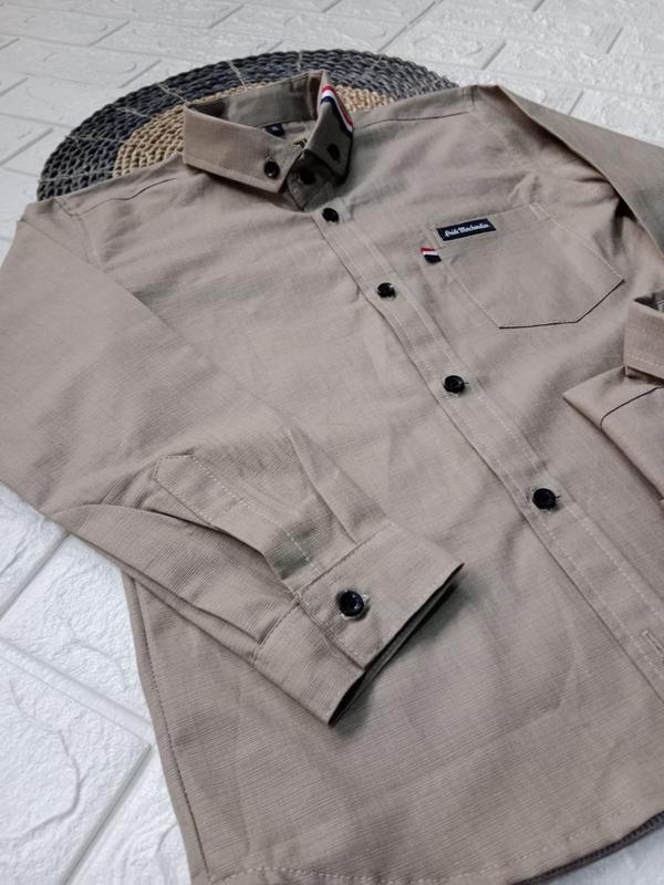 Mooda Moody - Kemeja Anak Lengan Panjang Warna Coklat Muda Kemeja Anak Warna Coklat Fashion 6