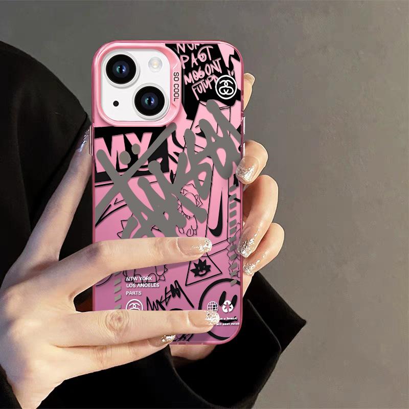 Product Introduction of Ốp Thông Minh, Họa Tiết Tiếng Anh Mặt Cười Graffiti, Thích Hợp Cho IPhone X, XS, XR, Xs Max, 14, 15, 13, 16, 11, 12ProMax, 7, 8plus, SE2020, Ốp Cứng, Bảo Vệ Siêu Chống Sốc 8