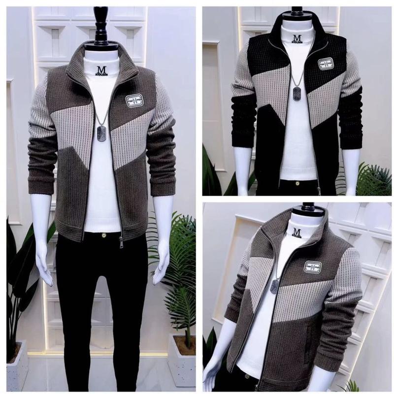 Product Introduction of Quần Áo Nam, Bộ Sưu Tập Mùa Xuân Và Mùa Thu, Áo Khoác Và Áo Khoác Mới, Cổ Chân Đế Phong Cách Thường Ngày Thiết Kế Khối Màu, Hợp Xu hướng, Cao Cấp Và Đẹp Trai, Ôm Sát 9