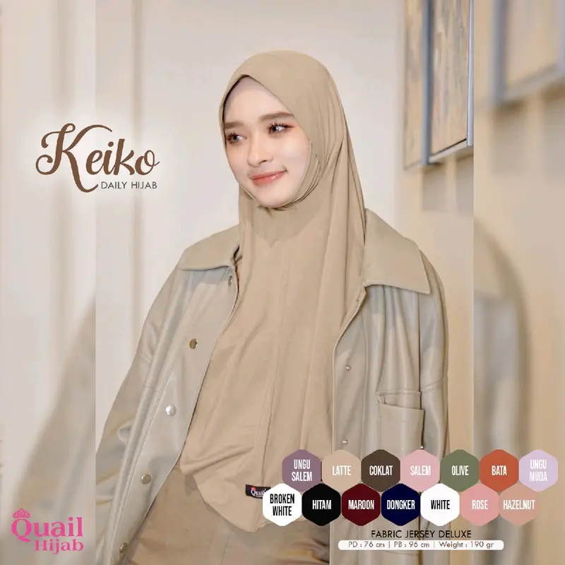 QUAIL HIJAB INSTAN JERSEY KEIKO 0
