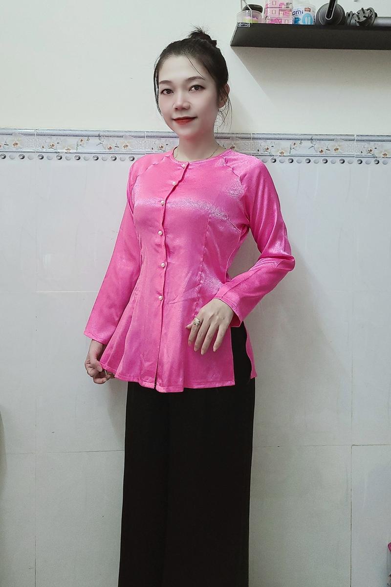 Product Introduction of Áo bà ba(không kèm quần) gấm hoa hồng nữ - Chất liệu cao cấp, tôn dáng và tôn da - Kem, Voi Women Nhung Top đồ lam [G10] 15