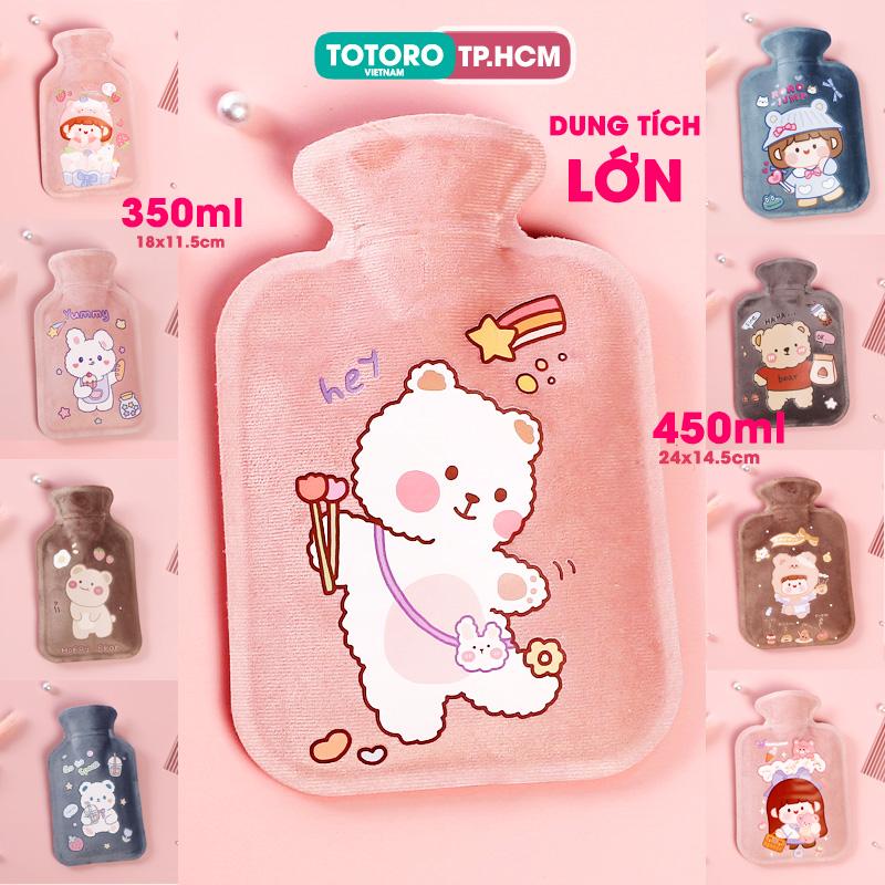 Túi chườm nóng lạnh lông mịn Hoạt hình dễ thương Giảm đau bụng kinh Hạ sốt Hổ trợ phục hồi vết thương