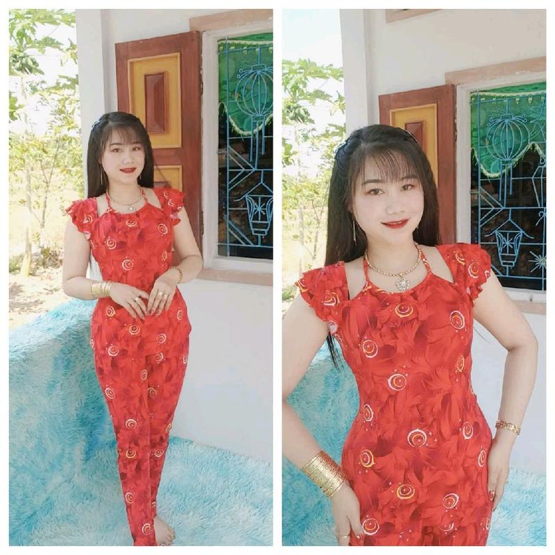 bộ thun ati tay cánh tiên 2 lớp cổ yếm cột nơ quần dài ống nhỏ Nữ