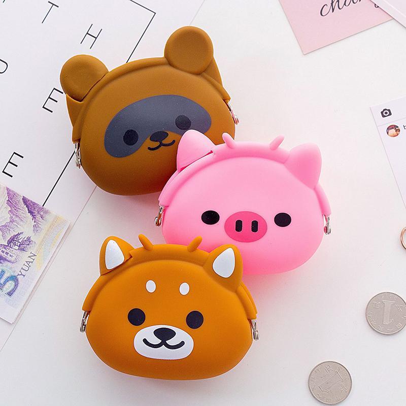 Product Introduction of 1Pcs Cartoon Animal Coin Wallets for Kids, Cute Silicone Coin Purse Waterproof Headphone Bag Novelty Toy Gifts for Children 13