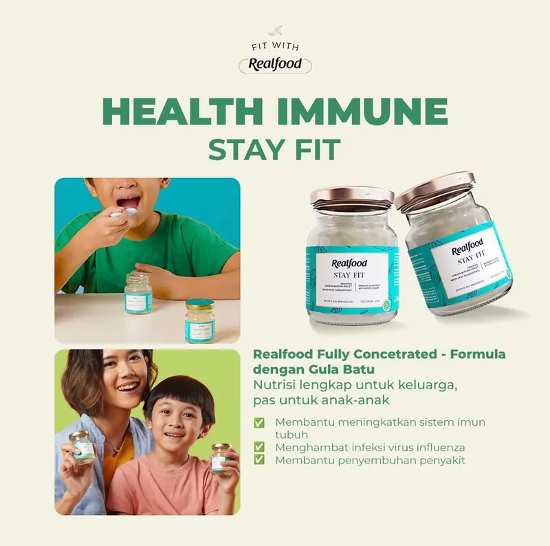 Realfood Stay Fit 12 Jar Minuman Sarang Walet Vitamin BPOM Imun Booster 12 Hari Praktis untuk Keluarga Realfoodfam 2