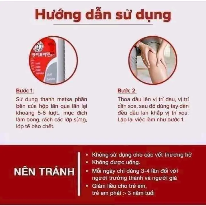 Dầu Nóng Xoa Bóp Hàn Quốc Antiphlamine 100ml 3