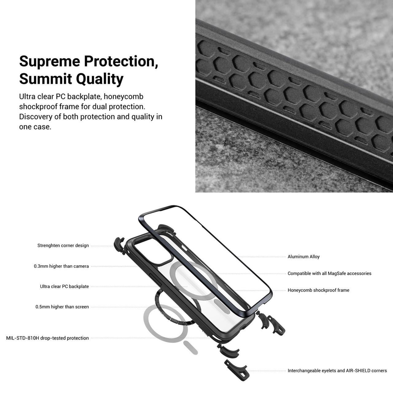 Case iPhone 15 / 14 Pro Max Plus MagEasy Odyssey MagSafe Strap Casing