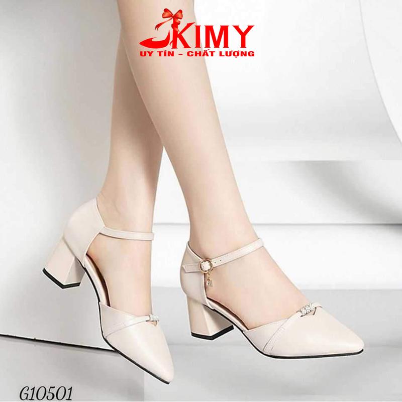  Giày công sở cao cấp gót vuông 5p 7cm đủ size có big size lớn basic mũi nhọn không đau chân Ken đi học đi làm thoải mái có size 35 đến 42 Shoes Nữ giày  caogotnu 