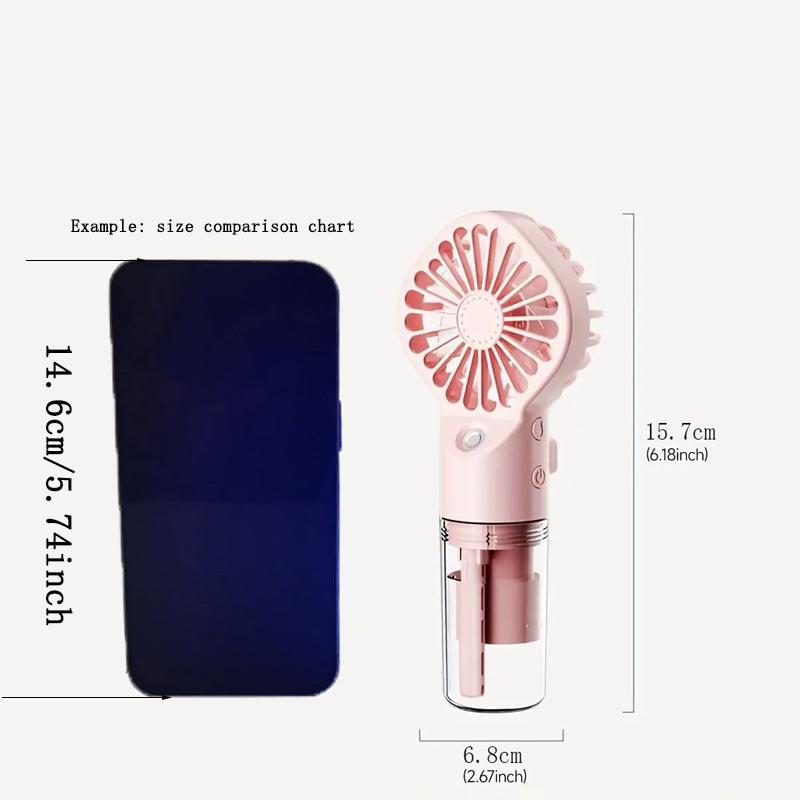 Product Introduction of Portable Rechargeable Handheld Misting Fan, USB Rechargeable Mini Humidifier Fan, Handheld Fan for Travel & Outdoor Use 1