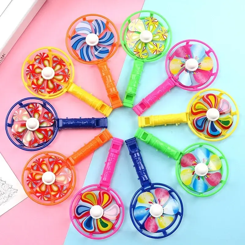 1PC Random Color Kids Whistle Windmill Toy Pinata Stuffing Carnival Prizes Boys Girls Birthday Gifts school Party Favors Bulk Toys Gift