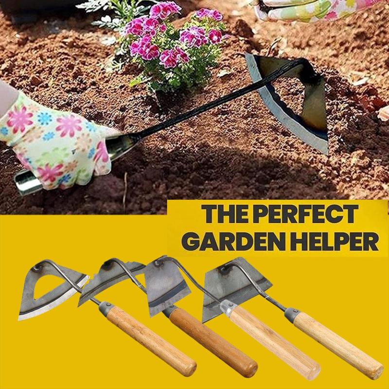 Product Introduction of Traditional Garden Hoe Handheld Weeding Garden Rake For Garden Gardening Tools Small Hoe Y9M7 23