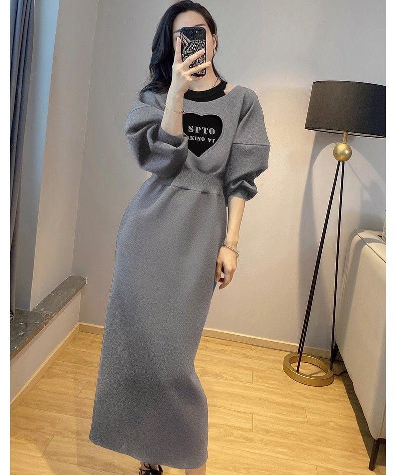 Product Introduction of Váy Len Corseted Màu Xám Độc Đáo Thiết Kế Đẹp, Dành Cho Nữ, Bộ Sưu Tập Xuân Và Mùa Thu, Hàng Mới Về 2024, Thêu Tình Yêu, Váy Giả Hai Mảnh, Xu Hướng Thời Trang, Đẹp, Trẻ Trung Dress Women Tre Màu Trắng 8