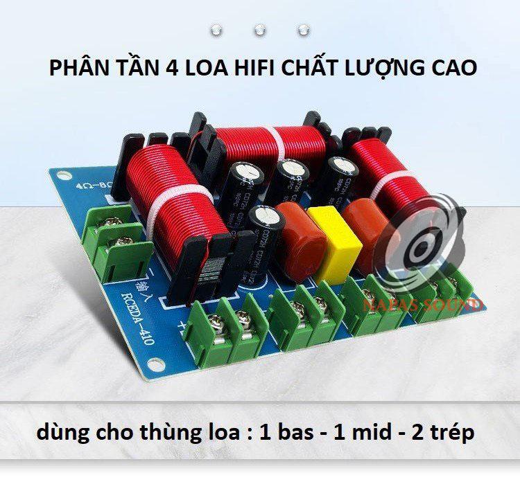  MẠCH PHÂN TẦN LOA 4 ĐƯỜNG TIẾNG RCEDA41 - 1 BASS 1 MID 2 TRÉP - MẠCH PHÂN TẦN 4 LOA 