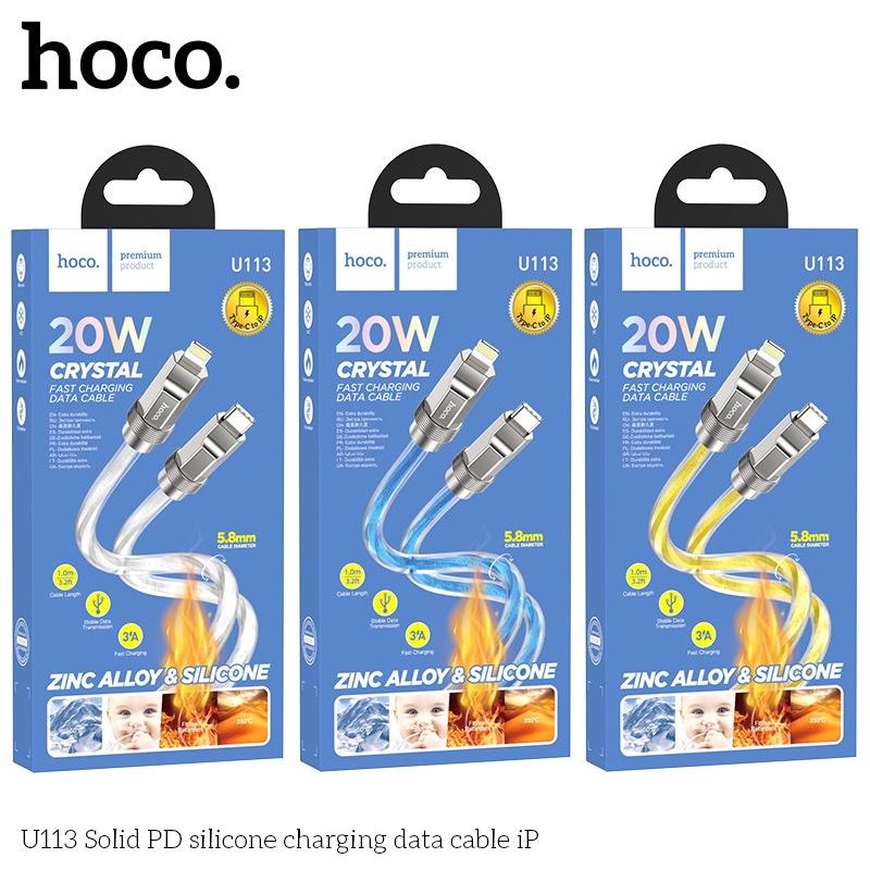 Product Introduction of Cáp Sạc Nhanh Hoco U113 Chân Type-C To Lightning Sạc Nhanh 20W Cho iPhone 8/X/Xs/Xsmax/11/12/13/14 Series, Cáp Bọc Silicon Bền Bỉ, Đầu Cắm Kim Loại Chắc Chắn, Bảo Hành 12 Tháng  Phụ Kiện Silicone 3