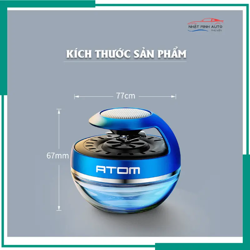 Nước hoa xe hơi cao cấp ATOM có cánh quạt quay bằng năng lượng mặt trời, hương thơm tự nhiên  Nội Thất 3