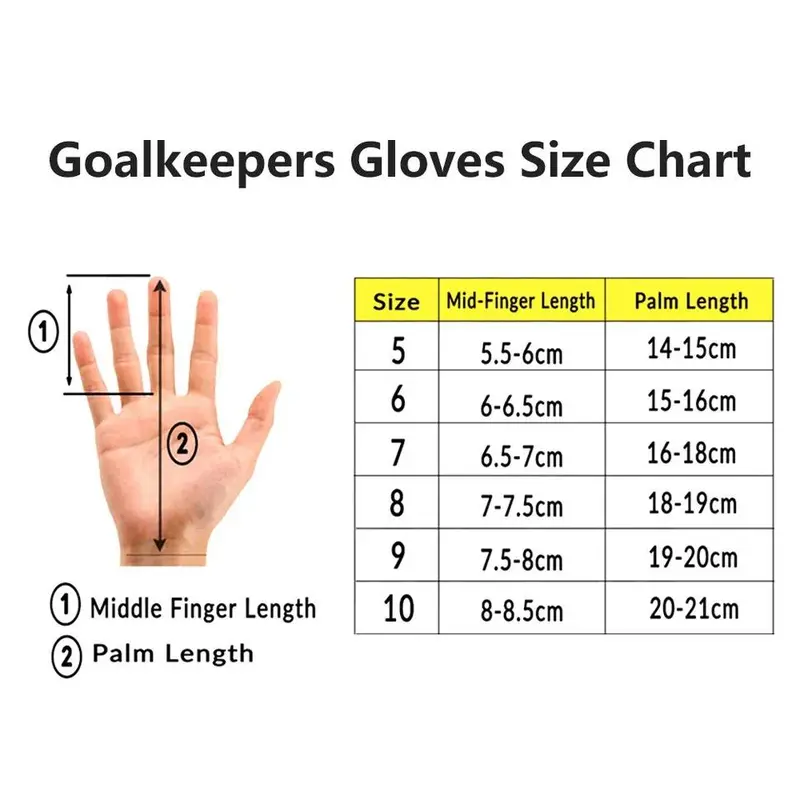 Breathable Wear-resistant Thickened Football Goalkeeper Gloves, 1 Pair Professional Adult Latex Gloves, Sports Gloves For Men & Women 7