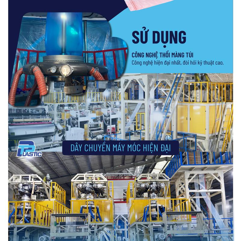 Túi PP Nhựa - Cuộn 15 Túi đựng rác có dây rút TP Plastic 5