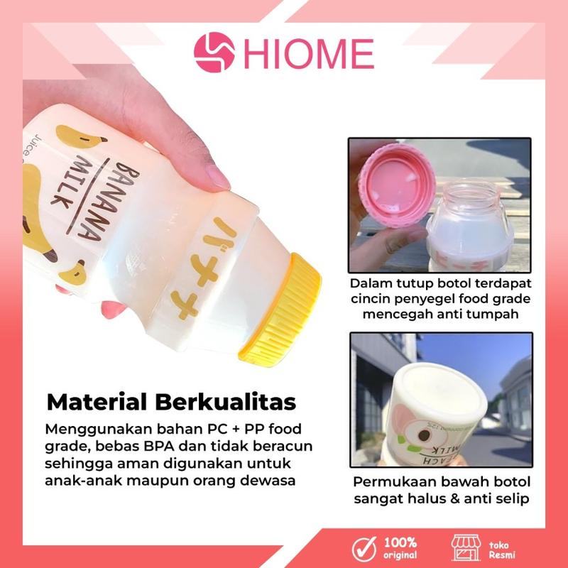 HIOME Botol Minum Yakult Korea 480ML Botol Air Munim Unik Viral Model Yakult BAP FREE 3