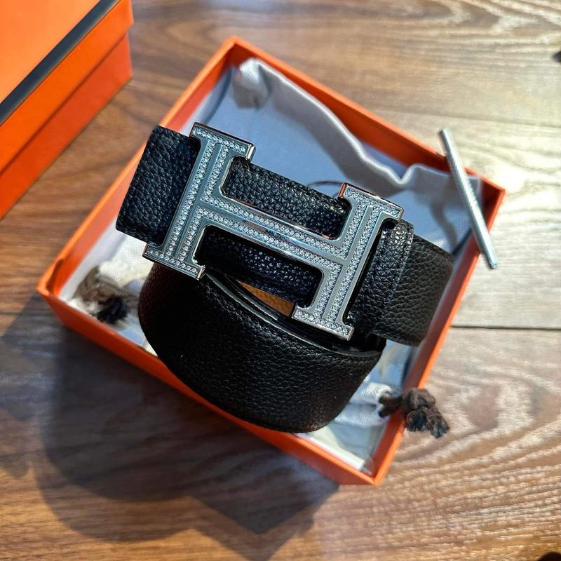 THẮT LƯNG NAM CHỮ H ĐÍNH ĐÁ BẠC FULL BOX