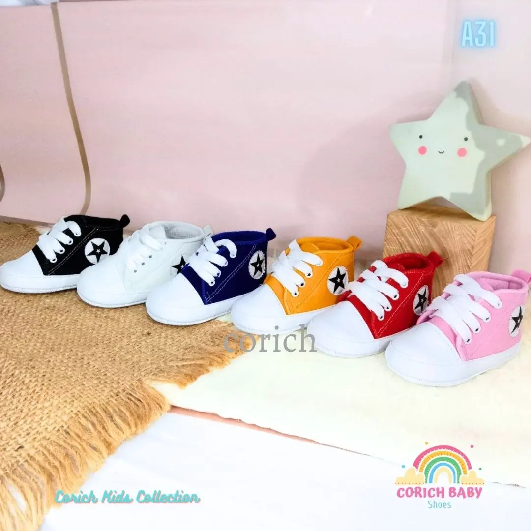 BAYAR DI TEMPAT - CORICH - A31 - SEPATU BAYI - BABY - PREWALKER - BALITA - ANAK -  BAYI USIA 0 - 11 BULAN - BAYI BARU LAHIR - PEREMPUAN - LAKI LAKI - BABY SHOES - SNEAKERS - BOOTS