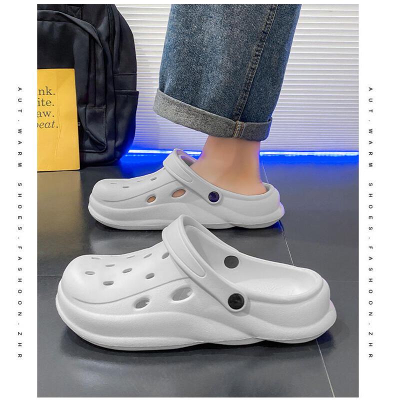 Product Introduction of Couple Hot Sale Brand Clogs Men Sandals Casual Shoes EVA Lightweight Sandles Unisex Colorful Shoes for Summer Beach 16