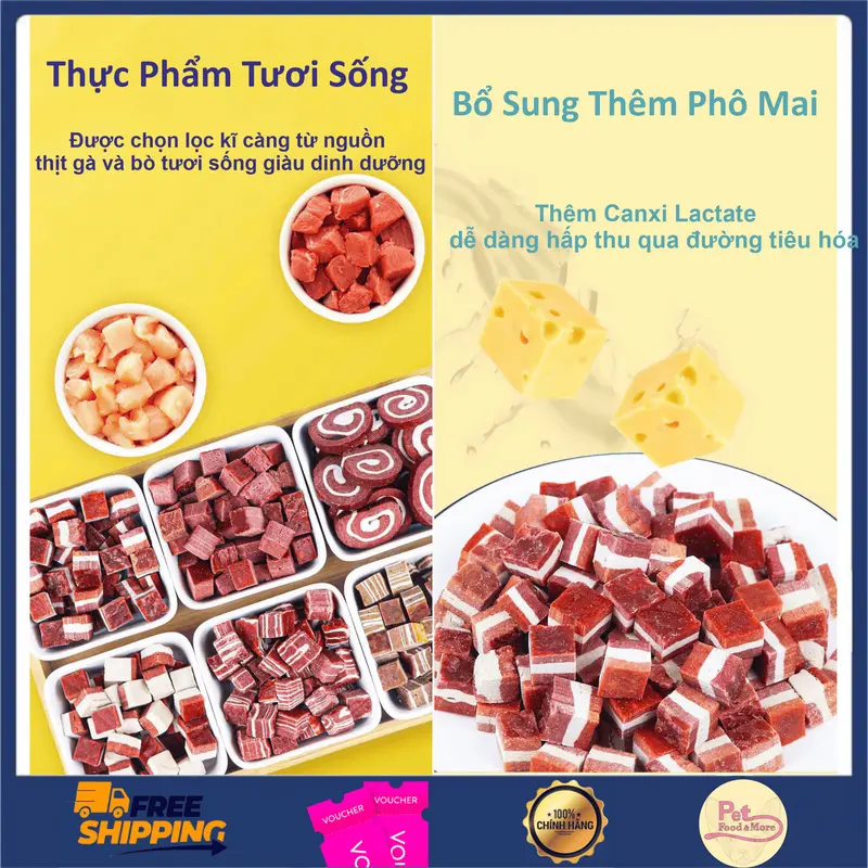 Bánh Thưởng Snack Gặm Giúp Làm Sạch Răng, Giàu Dinh Dưỡng Cho Chó Túi 100g 2