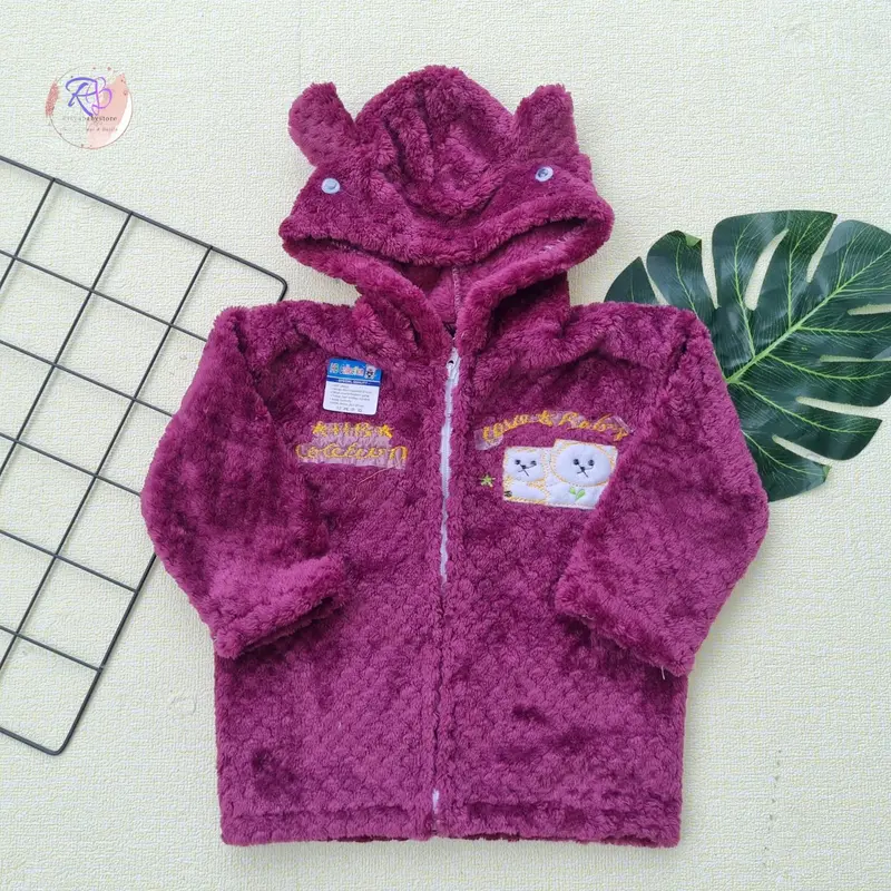 JAKET bayi HALUS lembut model resleting usia 3-18 bulan Jaket bayi laki perempuan 4