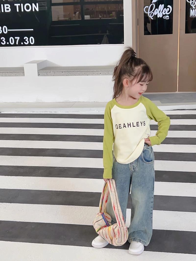 Product Introduction of [1488 Favorites] Girls' Stylish Long Sleeve Base Shirt Children's Spring and Autumn Fashion T-Shirt Baby Korean Style Top Autumn Outfit Girl Trend 5