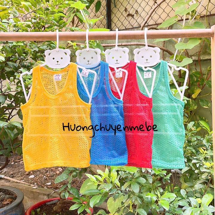 Set 5 áo ba lỗ lưới cho bé từ 5-20kg