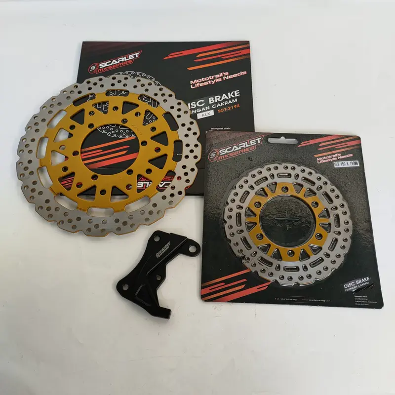 Piringan Cakram Depan Belakang KLX 150 SUPERMOTO stang kotak 4