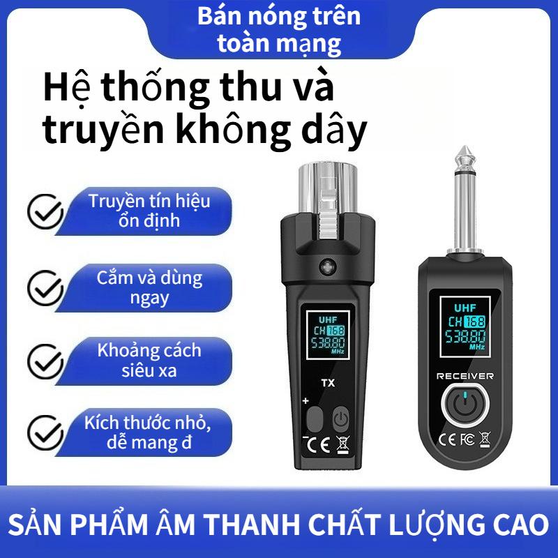 Hệ thống micro động không dây 2.4GHz Bộ phát XLR Bộ thu 6,5mm cho máy trộn âm…