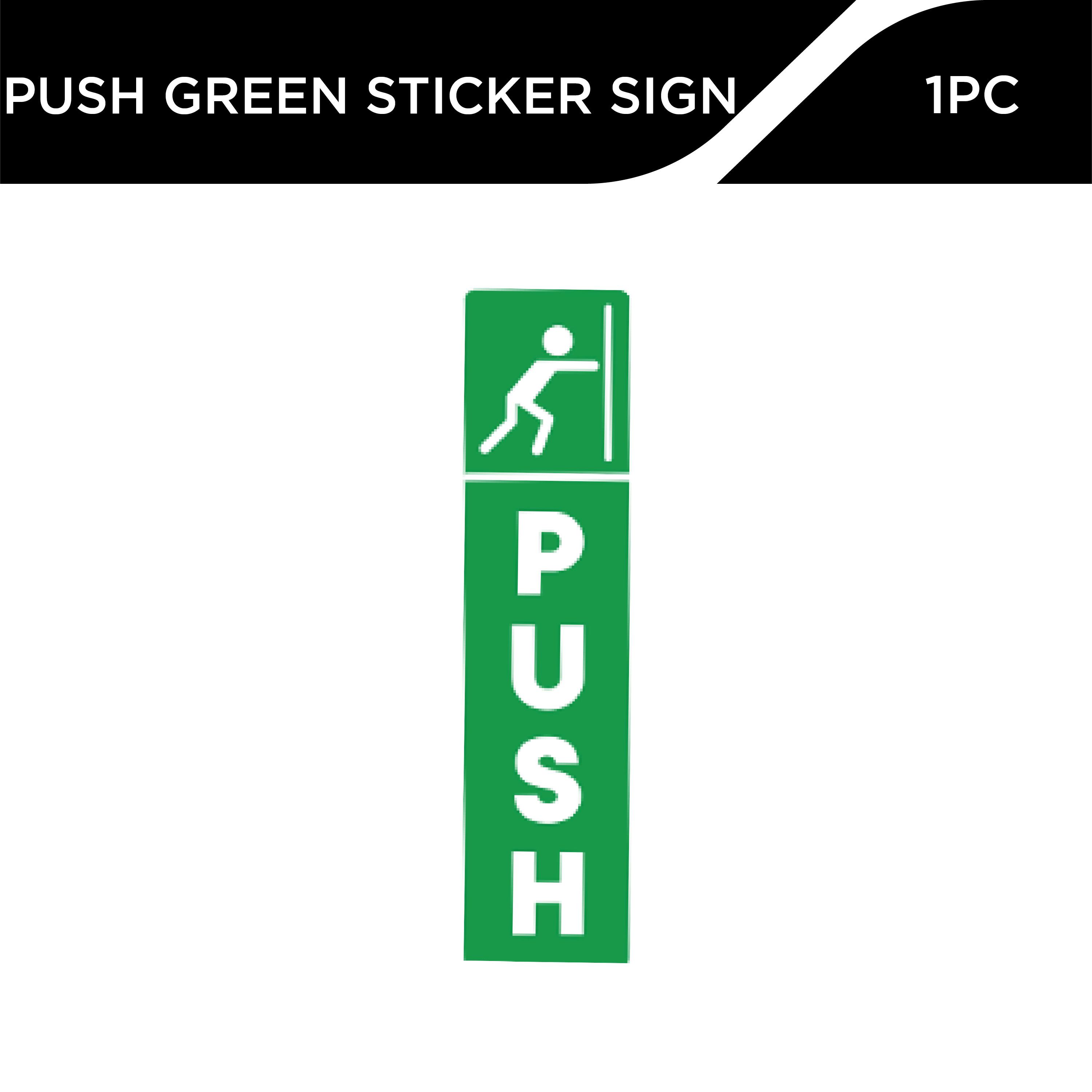 DSign Push and Pull Door Signage Sticker | 2x8 Inches Waterproof ...