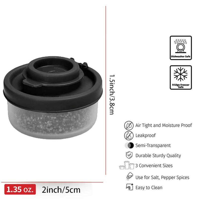 Leakproof Salt Shaker, 2 Counts/set Air Tight & Moisture Proof Spice Jar with Lid, Portable Camping Kitchenware for Outdoor Travel Camping Hiking 1