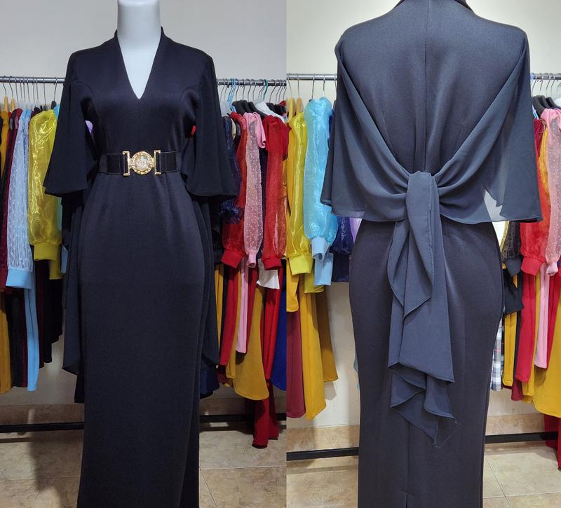 LooWear Bodycon Long Dress Butik Wanita Kondangan Casual Formal Vintage Premium Bangkok Terbaru Scuba Lembut Nyaman Panjang Simple 7