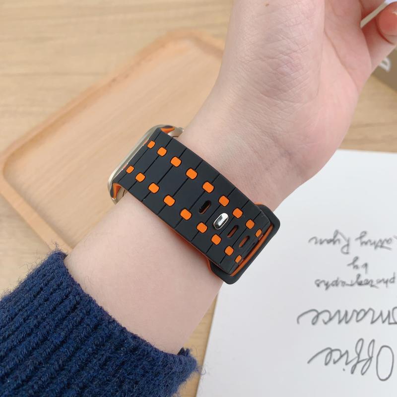 Silicone Watch Band (Band Only), Replacement Watch Band for Apple Watch Ultra/2 45 49 41 44 42 40, Smart Watch Wearable Accessories for Men & Women 6