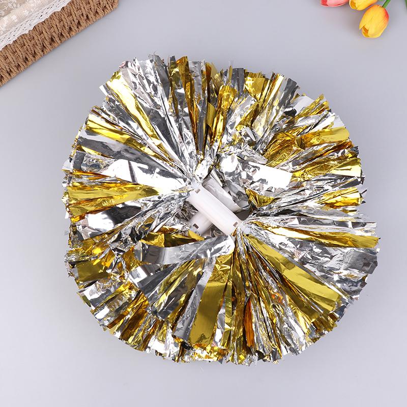 Product Introduction of Handle Style Cheerleader Pom Poms Metallic Streamer Sport Match Vocal Dance Party Concert Decorator Props Club Supply 35