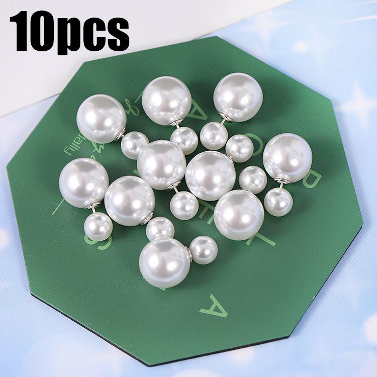 Product Introduction of Bông Tai Đinh tán Ngọc Trai Sáng Bóng Hai Mặt, Phong Cách Hàn Quốc, Thanh Lịch, Dành Cho Nữ, Thiết Kế Tinh Tế Đơn Giản, Thích Hợp Cho Tiệc Cưới, Đồ Trang Sức, 5 Đôi 12