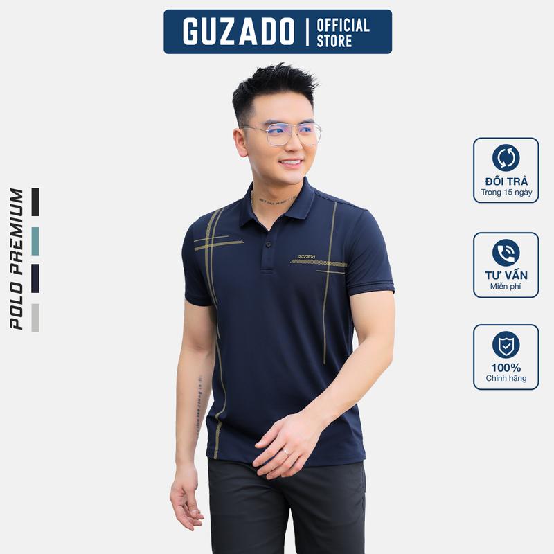 Áo Polo Nam GUZADO Thiết Kế Fashion Basic Trẻ Trung Vải Lacoste Mềm Mát GPS209