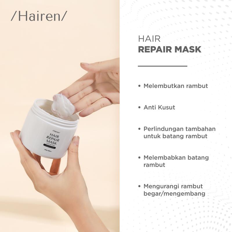 [FREE GIFT] Hairen Hair Repair Mask + Intensive Repair Conditioning Shampoo 3