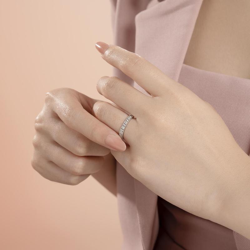 HuyThanhJewelry NLF455 Nhẫn nữ vàng tây 10k Gắn Đá Cz 5