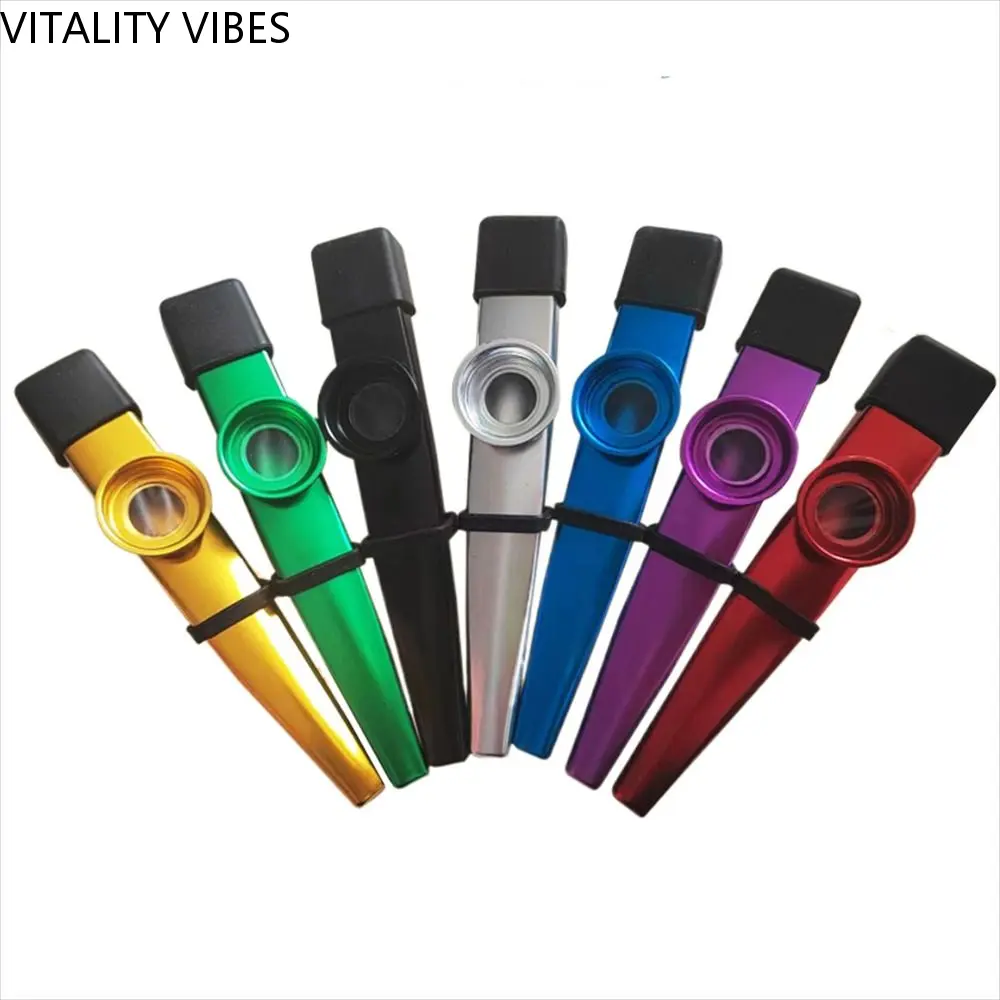 Sáo, VIBES Dễ Học, Kazoos Màng, Vỏ Silicon, Thiết Kế Đơn Giản, Kazoos Kim Loại, 7 Màu, Nhẹ, Kazoos Miệng, Nhạc Cụ, VITALITY