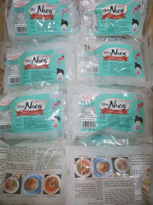 Vị Nguyên - 10 Gói Bún Nưa Keto Das Vị Nguyên 160g - Gói nhỏ dễ sử dụng- date mới Hữu cơ Không đường Lượng đường thấp Ít chất béo Tự nhiên