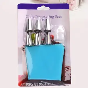 PIPING BAG SILIKON SET NOZZLE SPUIT 8 IN 1 SERBAGUNA PENGHIAS KUE PASTRY CAKE DECORATION ADONAN TART