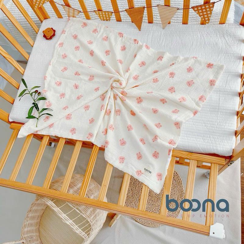 Product Introduction of [BOONA] Chăn Nhung Hạt Đậu Mặt Vải Muslin Boona Cao Cấp, Mền Đắp Hoạ Tiết Hàn Quốc Mềm Mại, Ấm Áp Cho Bé KT 80x100cm 11