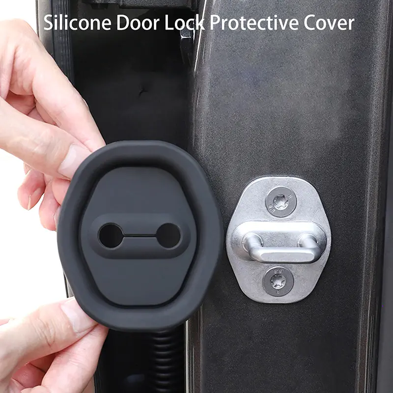 Miếng Đệm Giảm Chấn Không Tiếng Ồn Cửa Xe Hơi, Khóa Cửa Bằng Silicon, Vỏ Bảo Vệ Chống Va Chạm Cửa Xe Hơi