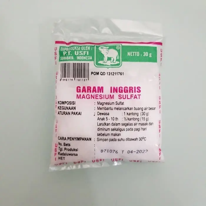 Garam Epsom eceran / GARAM INGGRIS CAP GAJAH ASLI 1