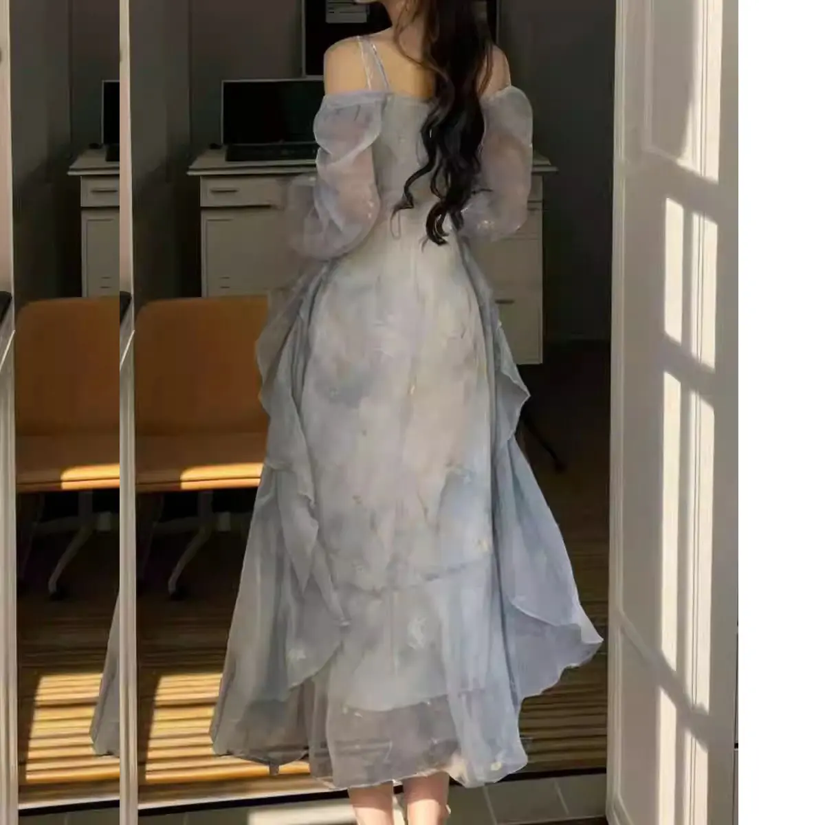 sachin and babi light blue dress Elegant Fairy Three Bess Dress
